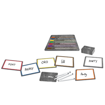 Tenk likt! partyspill brettspill med ordkort og skriveplater for 3-8 spillere