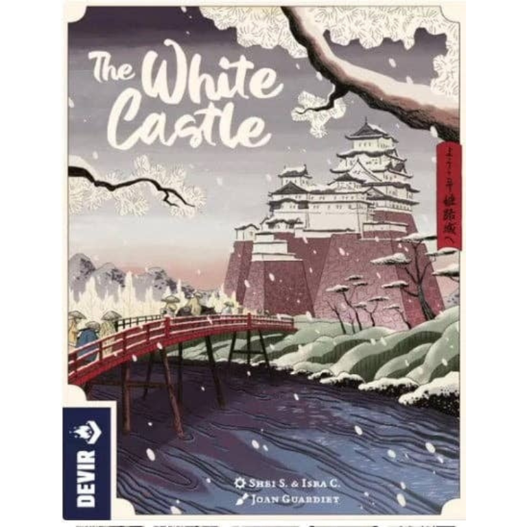 The White Castle brettspill eske med illustrasjon av Himeji-slottet
