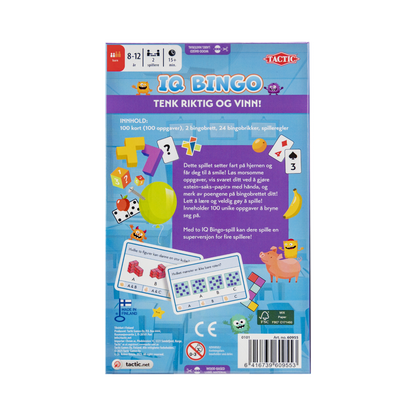 Vi lærer oss puslemoro 8-12 år bakside brettspilleske