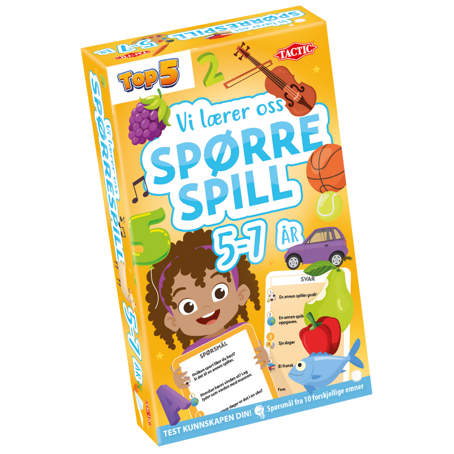 Vi lærer oss spørrespill spillkort med spørsmål for førskolebarn