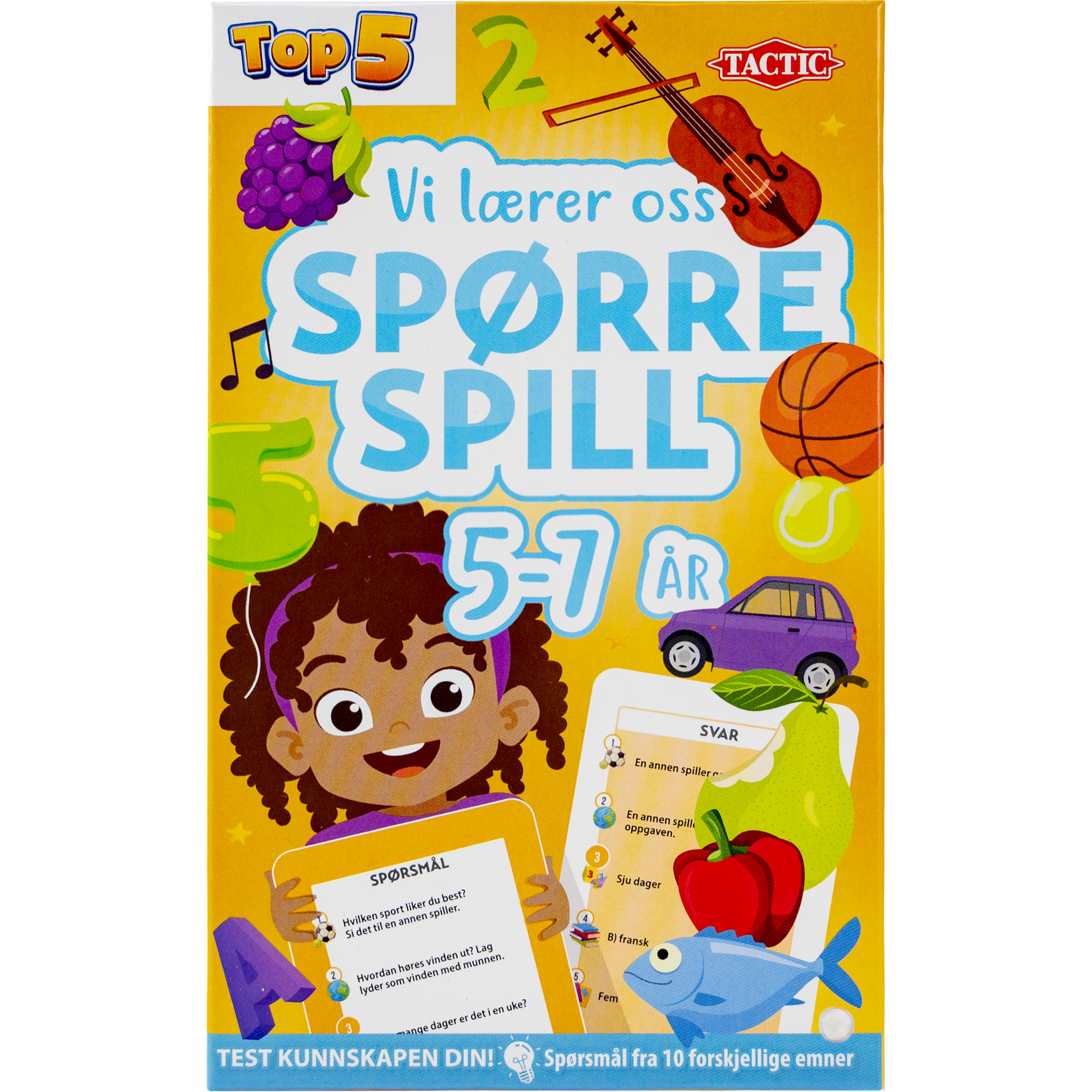 Vi lærer oss spørrespill spillkort med spørsmål for førskolebarn