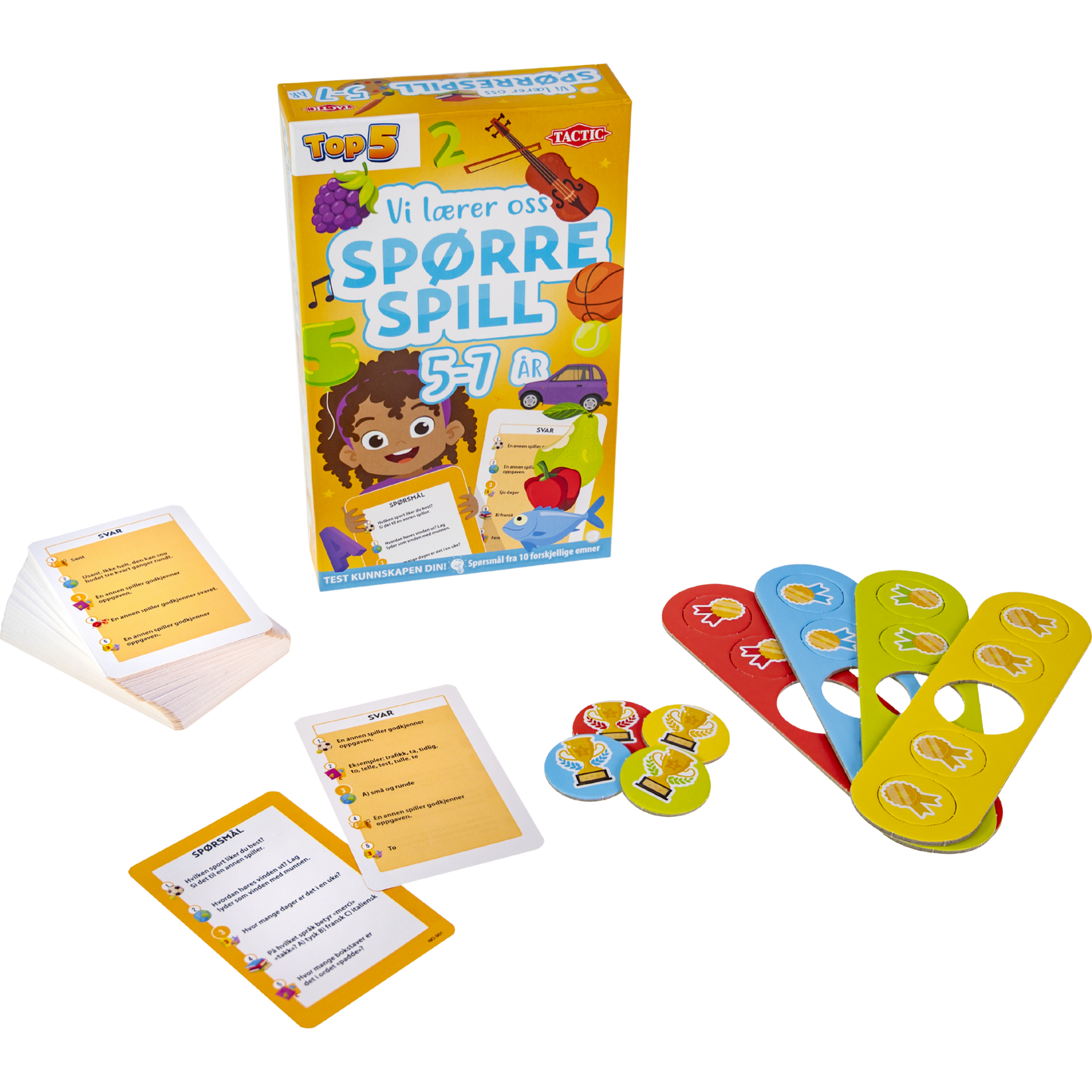 Vi lærer oss spørrespill spillkort med spørsmål for førskolebarn