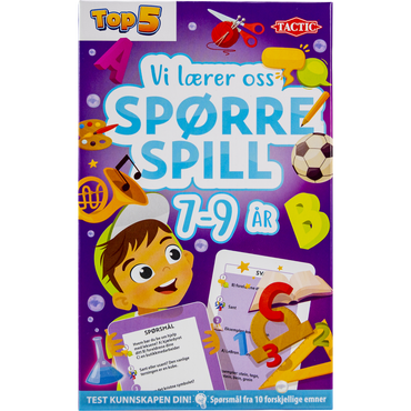 Vi lærer oss spørrespill spillkort med spørsmål fra 2. klasse